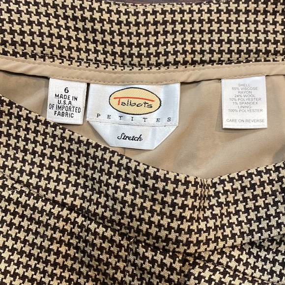 Houndstooth Dark brown and Tan Talbots dress pant - Picture 5 of 6
